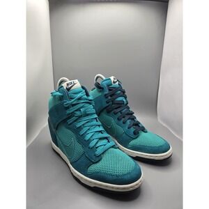 Nike Dunk Sky Hi Women's Size 8 Teal Blue Sneakers Style 644877-300